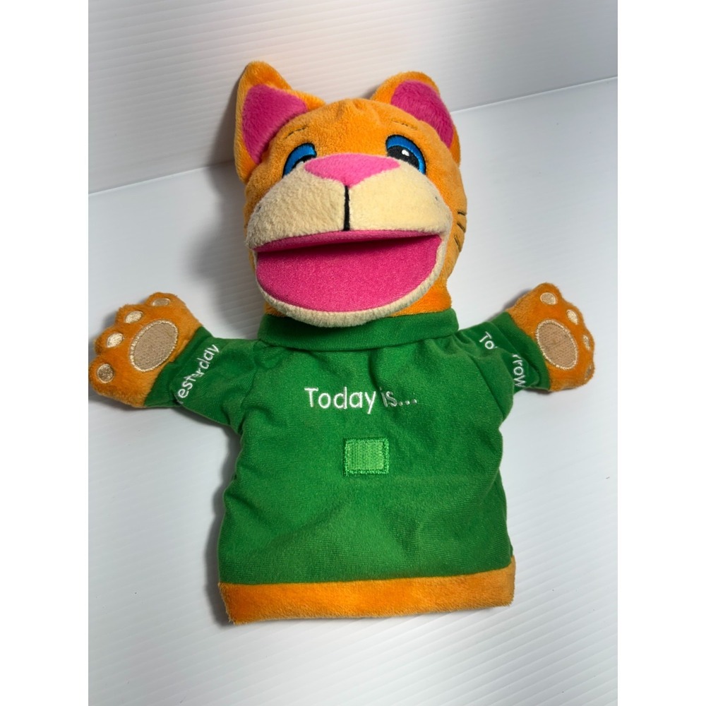 Lakeshore Learning Yesterday Today Tomorrow 12" Cat Hand Puppet Edu Plush